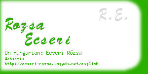 rozsa ecseri business card