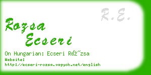 rozsa ecseri business card